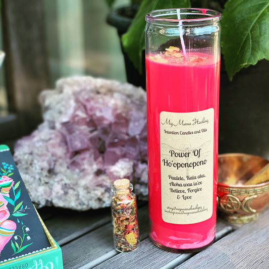 Power of Ho’oponopono Intention Candle. Use this powerful Hawaiian prayer candle for healing