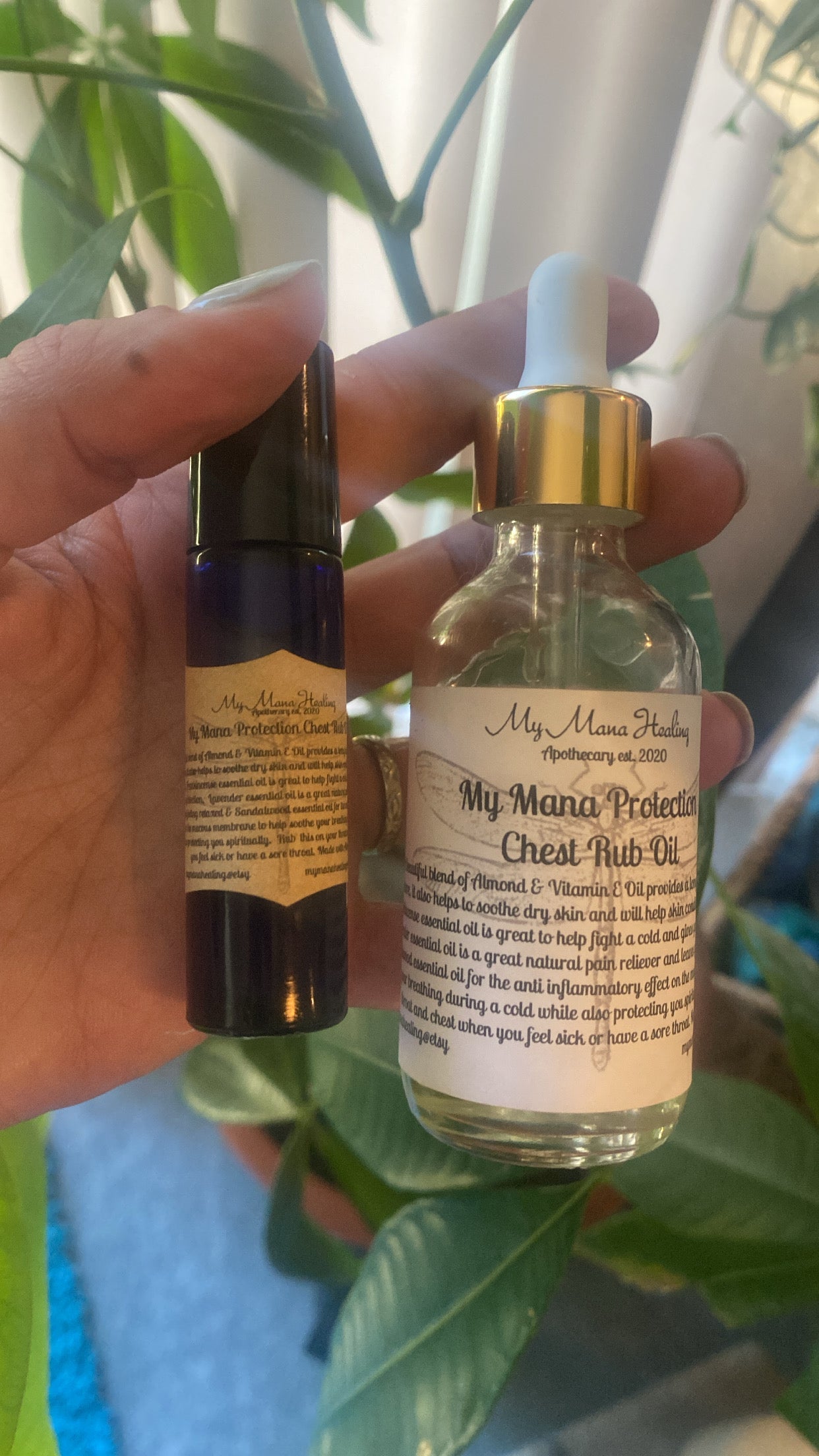 My Mana Chest Rub Oil 2oz bottle with dropper