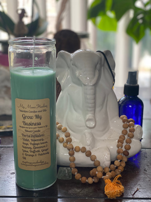 Protect My Home Ritual and Intention Candle Lemongrass, Sage and Ocean