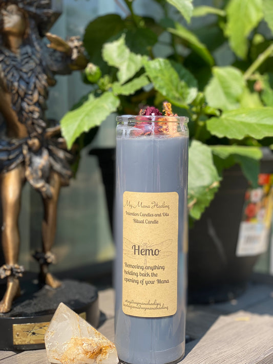 Hemo “To Remove” Hawaiian Ritual Candle with Hibiscus, Lavender & Palo Santo